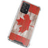 Canadian Flag Dark Wood Galaxy A72 5G Clear Case